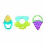 Mastela Corn, Ring Green ang Grapes Super Soft Silicone Teether (Pack of 3)