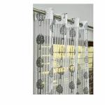 Dry Fab Long Crush curtains 7 feet long set of 3|Door Curtains 4x7 feet|7Ft Curtain for Door-Grey