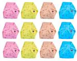 BIGBOUGHT Baby Boy and Baby Girl Single Layer Nappy (Langot) (Cloth Diaper), Pack Of 12, Indian Style With Tie Knot
