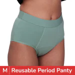 Be Me Hiphugger Period Panties For Women| Strong Leak Protection Hipster| Durable Design Underwear Holds More Than 3 XL Pads (Mint, L)