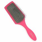 Scarlet Line Large Paddle Hair Brush with Plastic Handle, Air Cushion Paddle Brush with Ball Tip Nylon Bristles Styling n Straightening_Pink Color