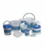 10 pcs Bathroom Accessories Set Plastic Bath Set Bathroom Bucket, Mug, Stool, Soap Case, Tub and Dustbin 10 Piece Combo Set for Home, Kitchen & Bathroom