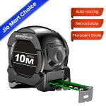 amiciTools 10m Heavy Duty Measuring Tape with Auto-Locking and Retracting Feature - One-Man Operation, Measure in cm