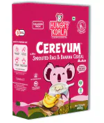 HUNGRY KOALA Ragi & Banana Cereal Made With Natural Ingridients For Kids To Grow Healthy No Preservative Or Additives Or Maida 400 Grams Pack
