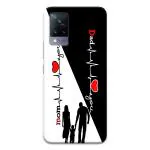Mobiera Mom Dad Love Design Printed Back Cover Case For Vivo V21