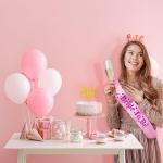 SPECIALYOU.IN Bride To Be Decoration Set Combo With Crown, Cake topper & Pink Sash, Bridal Shower Decorations Kit, Bride To Be Props, Bride To Be Sash, Bride to Be Accessories - 3 pcs