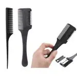 Doberyl Razor Comb Hairdressing Thinning/Trimmer Comb with Razor Blade Colour may Vary ( Pack of 2)