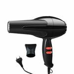 TecHouse 1800 Watts Professional Hair Dryer with AC Motor, Concentrator, Diffuser, Comb, Hot and Cold Air, 2 Speed 3 Temperature Settings with Cool Shot For both Men and Women, Black