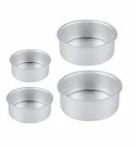 finality Aluminium Baking Cake Pan/Mould for Microwave Oven Size-5no,6no,7no,8no Set of 4 (Round)