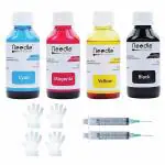 Needle High Yield 4 x 100ml Cartridge Inkjet Ink Refill Toolkit (N-CART-CMYKTK-100) Compatible with HP and Canon Cartridge Inkjet Printers (CMYK set)