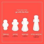 THE WOMAN'S COMPANY Sanitary Pads- Day | Organic, Biodegradable, Chemical Free & Rash Proof | Napkin for Maximum Coverage & Normal Flow | 100% Cotton Regular Pad (Pack of 12pcs)