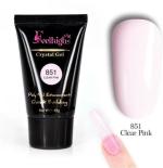 FEELHIGH Clear Pink Professional Natural Pink Poly Gel Tubes for Nails Extensions Finger Art