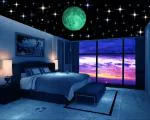 DreamKraft Green Kids Room Decor Radium Night Glow Vinyl Cartoon Jar Wall Stickers 15x2 cm 4 Pcs