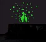 DreamKraft Green Vinyl Glow In The Dark Decorative Radium Sticker 37x37 cm