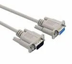 ACCU CABLE 9 Pin Serial Male To Female Extension Cable Lead DB9 RS232 Serial, 1.2M White