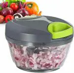 JOBBER Plastic Manual Handy Vegetable Chopper, Cutting Machine for Kitchen, 3 Blade