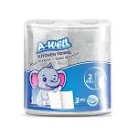 A-WELL Kitchen Paper Towel Non Woven Reusable Kitchen Towel 2 Roll 