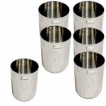 Prisha India Craft Stainless Steel 300 Ml, Set of 6, Silver