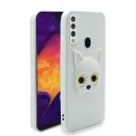 Sonty Oppo A31 White Faux Leather Shock Proof Mobile Back Cover