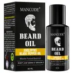 Mancode Beard oil Eucalyptus & Black Pepper For Men 60ml | Beard And moustache Oil | Soft Strong Healthy Beard | In 6 Different Variants | Beard Grooming | Pack Of 1