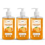 LEGIBLE Orange Liquid Hand Wash Pump Soft On Hands Moisturizing Deep Cleansing (Pack Of 3) - 500 ML
