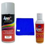 APARSPRAY Spray Paint OPAL WHITE (RC Colour Name) - 225ml, One step rubbing and polishing compound(100 gms), microfiber cloth(350 gsm), Compatible For Tata Tiago and Tigor.