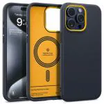 CASEOLOGY by Spigen Nano Pop Mag Back Cover Case Compatible with iPhone 15 Pro Case (TPU and Polycarbonate | Blueberry Navy)