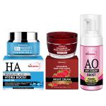 StBotanica Hydrating Combo | HA Face Gel + Bulgarian Rose Night Crea, (50g each) + Anti Oxidant Face Wash 120ml