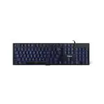 FINGERS Gleaming BlueLit Wired Backlit Keyboard - Black