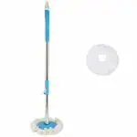 Vararo Mop 360 Degree Rotable Stainless Steel Rod with Mop Head