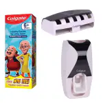 Colgate Kids Anticavity Motu Patlu Toothpaste (6+ years), Bubble Fruit flavour 80gm+Free wall mount automatic toothpaste dispenser (2 Items in the set)