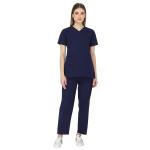 IS Indosurgicals Unisex Navy Blue Scrub Suit For Doctors Women (Size XXXL)