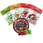 MasKing Beauty Facial Sheet Mask with Real extract of Aloe Vera, Rice, Strawberry & Litchi Ideal for Women & Men (Combo Pack of 4) | Diva Berries Nail Polish Remover 30 Round Pads (Pack of 1)