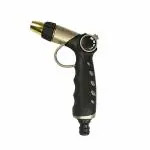 Sharpex 4 Functiona High-Pressure Nozzle Water Spray Gun for Garden Hose Pipe, Lawn, Pet Cleaning, Car Washer, Bike Washing Thumb Control Nozzle Adjustable Metal Leak Free spray Head Water Sprayer Gun