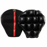 FEGO Float - Air Suspension Seat Cushion Add-On | Reduces Butt Numbness and Back ache- 46% Reduction in Shocks and Road Jerks |2X Ride Time |Suitable for All Motorbikes and Scooters (Black & Red)