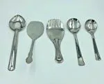 SHLINCO SPS-9P Stainless Steel Kitchen Tool Set for Kitchen | Set Of 5 Silver Kitchen Tool Set (Silver, Cooking Spoon, Spatula)