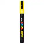 uni-ball Posca 3M 0.9 mm-1.3 mm Bullet Shaped Marker Pen, Yellow Ink, Pack of 2