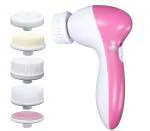 ShopiMoz 5 in 1 Face Facial Massage Machine Care & Cleansing Cleanser, facial massager machine for face, Facial Machine, Beauty Massager, facial massager (Pink, White)