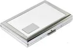 Stealodeal Silver White Credit Card Holder For Men Stainless Steel 6 Card Holder (Set Of 1)