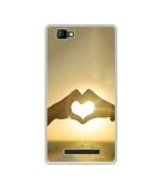 Casotec Heart in Hand Shape Design Printed Silicon Soft TPU Back Case Cover for Lyf Wind 7S