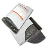 SECUREMENT White and Black Plastic Bubble Padded Courier Envelopes with Pod Pouch (Pack of 50) 6 x 6 inch