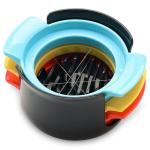 R T ENTERPRISE 3 in 1 Boiled Egg Cutter-Egg Slicer for Hard Boiled Eggs, Upgraded 3 in 1 Multifunctional Egg Cutter Strawberry Slicer with Sturdy Stainless Steel Wire Pack Of-1