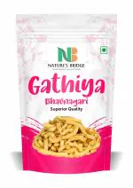 Nature's Bridge Bhavnagari Gathiya | Gujarati Namkeen | Snacks | Gathiya| Namkeen - 400 Gm