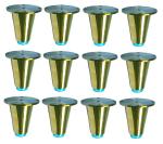 Optic Gold Stainless Steel Round Heavy Duty Sofa Leg 3 inch (pack of 12)