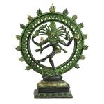 Idol Collections Black, Green Brass Natraj Idol