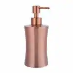 Kunya Copper Finish 300ml Liquid Soap Dispenser,Stainless Steel Soap/Liquid Dispenser,Best for Handwash Liquid Soap/Shampoo (Home, Office, Hotel, Washroom) (Copper Curve)