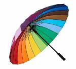 FOVTY Umbrella For Men And Women | Windproof Travel Rainbow Umbrella For Rain, Manual Open And Close Rainbow Umbrella