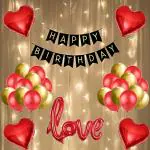 AT Presents Happy Birthday Decoration Combo / Kit / Pack . A Perfect combination to make your occasion memorable for life time . (Set of 27)