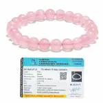 DVISHA Traders Original Rose Quartz Bracelet Healing Bracelet For Women And Men With Lab Certificate- Natural Rose Quartz Beads Bracelet For Love, Relationship, Marriage, Manifestation, Couple Bracelet-8Mm