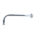 PARRYWARE Wall Mounted shower Arm (Chrome) | 380 mm | 15 inch Long, Round, 90 degree Bend, Brass Body | Shower Arm for Over head Shower | For Bathroom | T9802A1